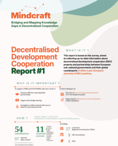 Decentralised Development Cooperation Report